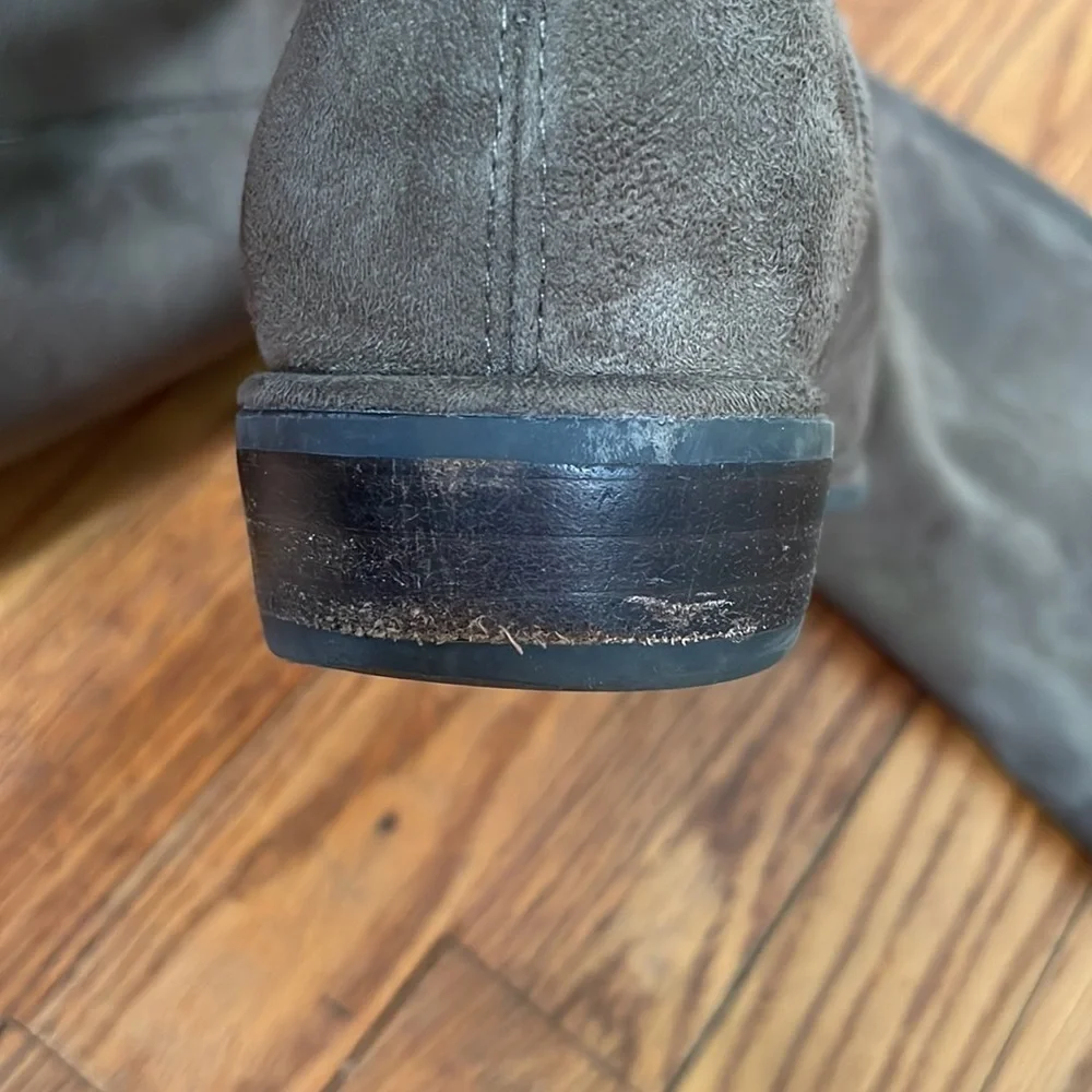 Marc Fisher Side Zip Over The‎ Knee Faux Suede Boots Taupe size 7